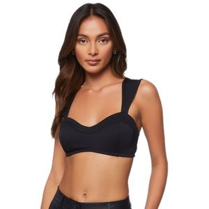 forever 21 crop top in black